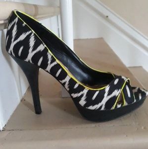 Fergalicious Zebra Striped Heels